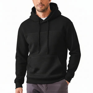 Men's plus-size fleece-lined hooded sweatshirt jacket in various colors