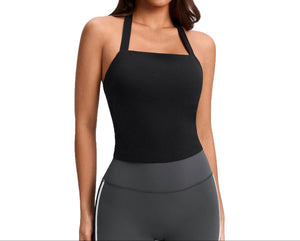 Strapless camisole with built-in bra in Autumn Rust Orange, White, and Black colors
