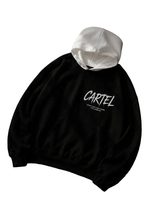Super hooded sweatshirt available in black, white, yellow, and wine red colors