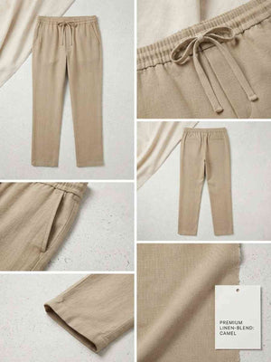 Men's anti-wrinkle stretch casual pants in various views