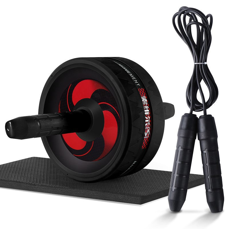 Abdominal exercise wheel with yoga mat and skipping rope in multiple colors