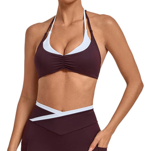 Color contrast sports vest fitness sports bra in various colors