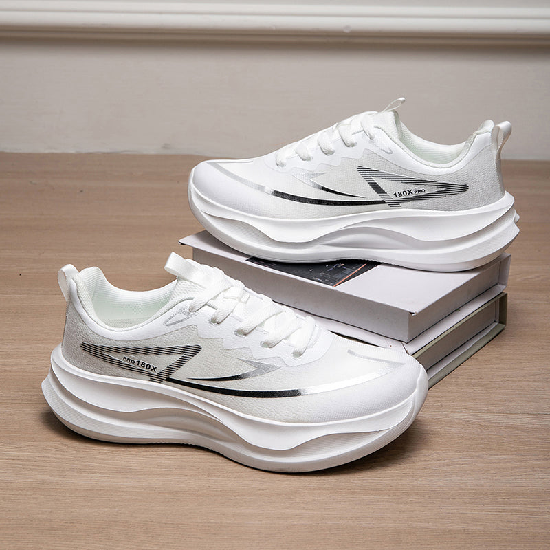 Men's breathable lightweight running sneakers with rubber outsole in multiple colors