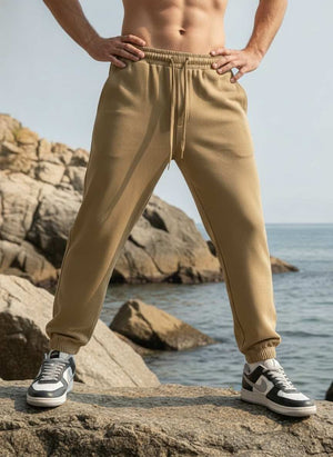 Men's high elasticity anti-wrinkle casual pants in tapered fit