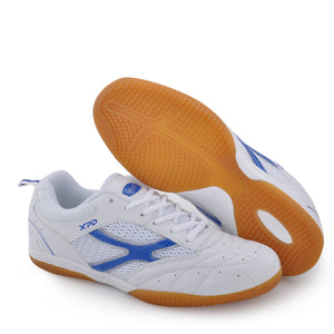 Table tennis training sports shoes in white blue and white red colors