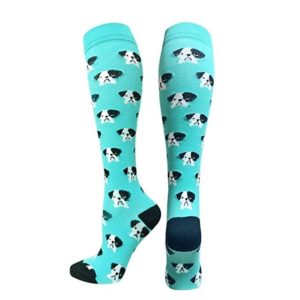 Breathable sports compression cycling and running socks in various colors and patterns