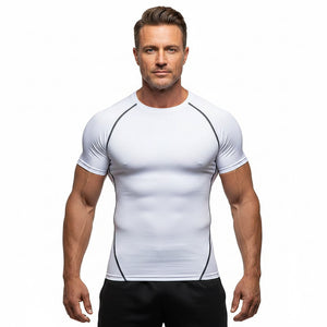 Men's quick drying short sleeve workout t-shirt in various colors