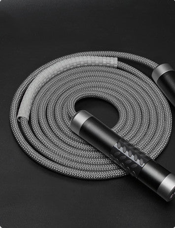 Professional double-bearing skipping rope with metal and silicone handles