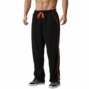 Men's loose black bamboo fiber sports jogging pants in various colors