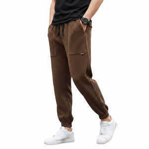 Men's high elasticity anti-wrinkle casual pants in tapered fit