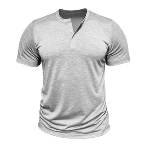 Men's slim fit bamboo fiber Henley shirt in various colors