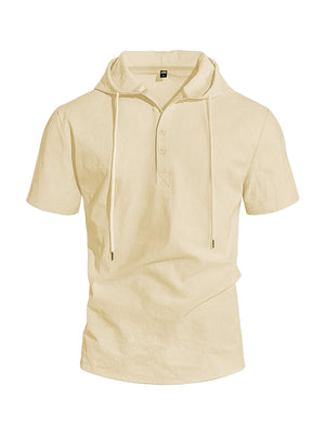 Men's linen slim fit short-sleeve shirt in various colors