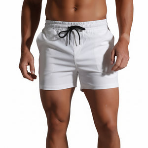 Men's sporty casual fitness drawstring shorts in various colors