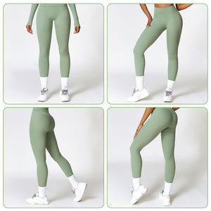 Women's high waist compression yoga leggings in multiple colors