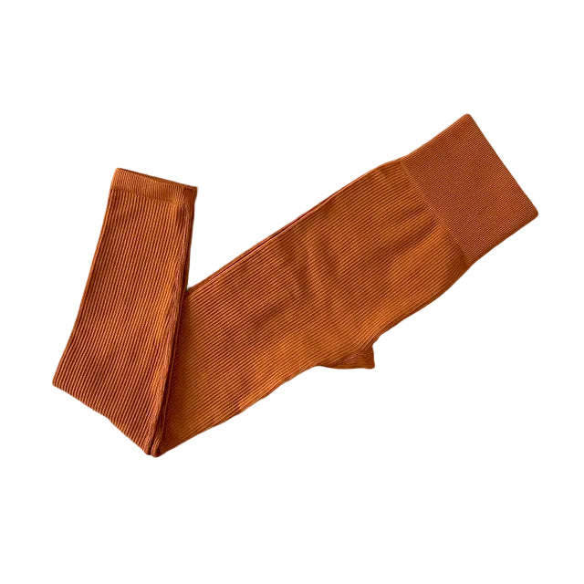 Ribbed high waist yoga leggings for women in various colors and sizes