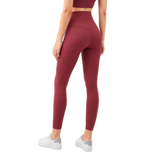 Women's high-waisted black performance yoga leggings