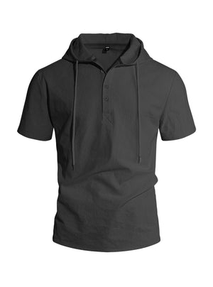 Men's linen slim fit short-sleeve shirt in various colors
