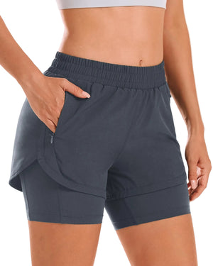 Women breathable loose non-see-through yoga shorts in various colors