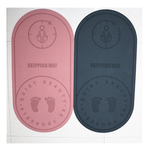 Thickened indoor mute skipping rope pad in gray and pink colors