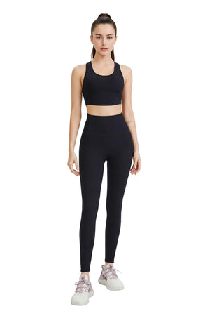 Cropped seamless stretch sports leggings in multiple colors for women