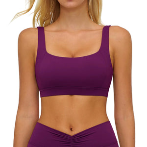 Hollow-out geometric back premium sports bra in multiple colors