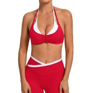 Color contrast sports vest fitness sports bra in various colors
