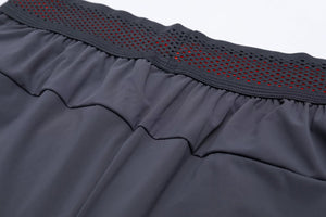 Men's sports vacation two-piece shorts in black and grey colors
