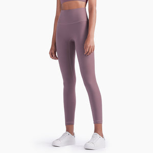 Women's high-waisted black performance yoga leggings