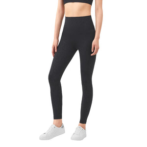 Women's high-waisted black performance yoga leggings