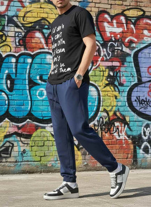 Men's high elasticity anti-wrinkle casual pants in tapered fit