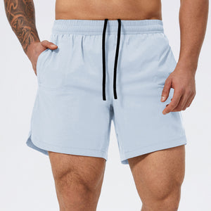 Men's basketball tennis running shorts in black, medium gray, wine red, and light blue colors