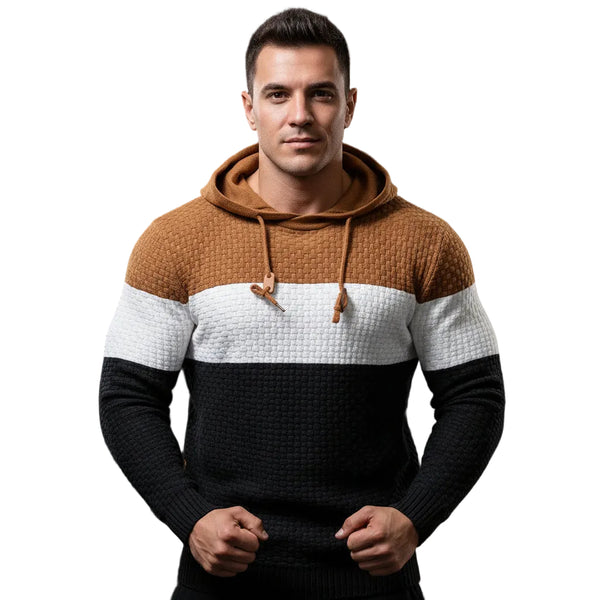 JACQUARD HOODED SWEATSHIRT WITH LONG SLEEVES