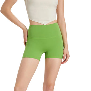 Women's breathable high waist sports hot pants in multiple colors