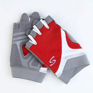 Breathable half finger workout gloves in multiple colors for women