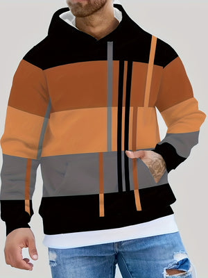 Men's casual versatile hooded sweatshirt in multiple colors and sizes
