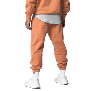 Men's cotton hooded training set with sweatpants in various colors