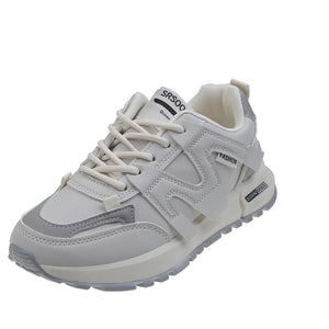 Women's retro lightweight low top training shoes in beige, black, and gray