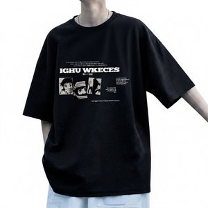 Men's short-sleeve loose fit cotton t-shirt in various colors