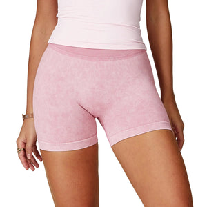 Waist-cinching cropped yoga shorts for women in multiple colors