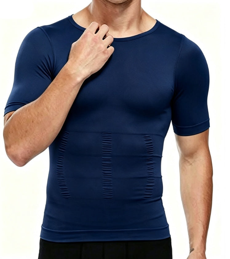 Men's slim fit compression short sleeve shirt in multiple colors