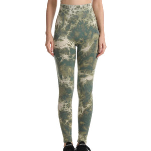 Tie dye seamless women's yoga leggings in multiple colors