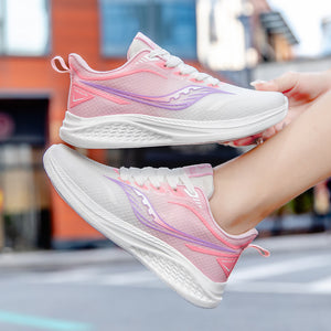 Breathable lightweight running shoes with soft soles in various colors