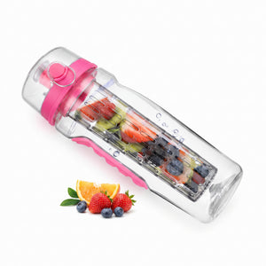 BPA FREE FRUIT INFUSER JUICE SHAKER WATER BOTTLE 32OZ