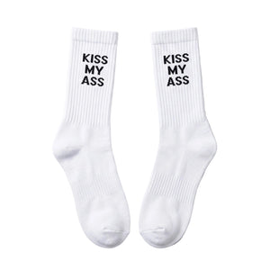 WHITE HIGH TUBE COTTON SPORTS SOCKS
