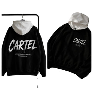 Super hooded sweatshirt available in black, white, yellow, and wine red colors