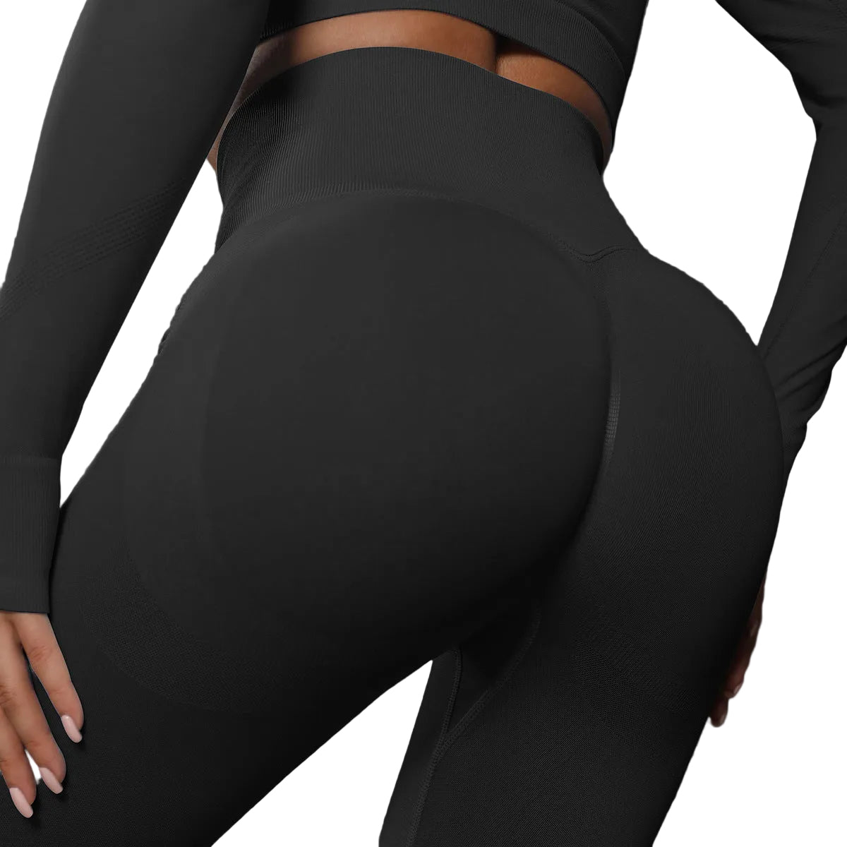High waist seamless yoga leggings in various solid colors for women