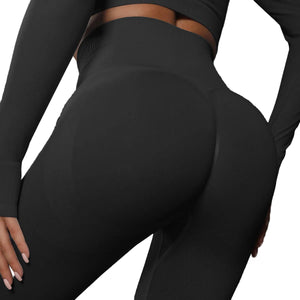 High waist seamless yoga leggings in various solid colors for women