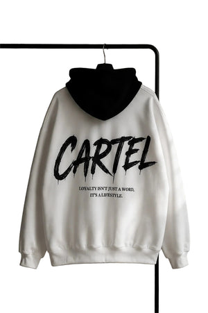 Super hooded sweatshirt available in black, white, yellow, and wine red colors
