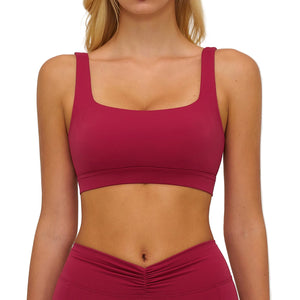 Hollow-out geometric back premium sports bra in multiple colors