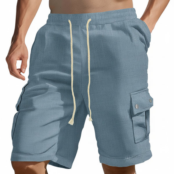MEN'S PLAID STRAIGHT-LEG BASKETBALL SHORTS